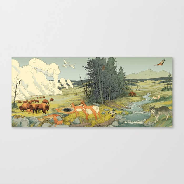 National Parks: Yellowstone Canvas Print