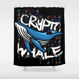 Crypto Whale In Crypto We Trust Shower Curtain
