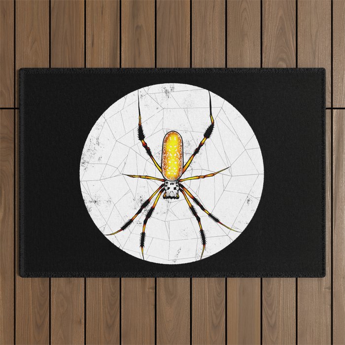 Golden Silk Orb Weaver | Negative | BUGSPOTTING SERIES Outdoor Rug