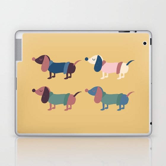 Cute dachshund dogs Laptop & iPad Skin