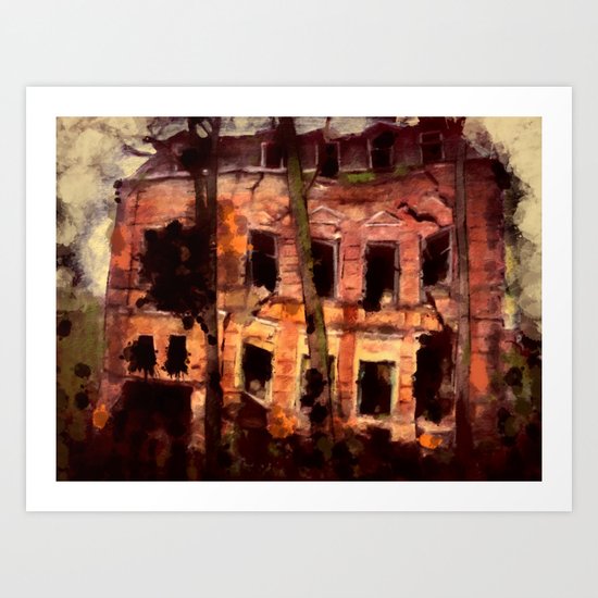 Detroit Abandoned House Art Print