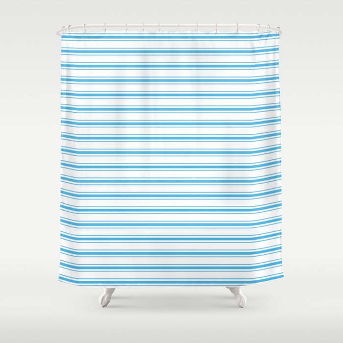 Oktoberfest Bavarian Blue And White Large Mattress Ticking Stripes Oktoberfest Bavarian Blue And White Large Mattress Ticking Stripes Shower Curtain By Podartist Society6