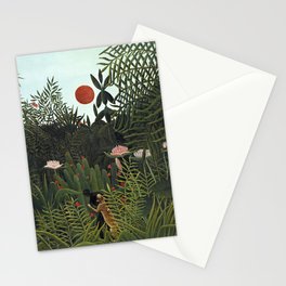 Virgin Forest with Sunset Stationery Card