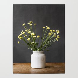 Photo | yellow flowers | modern art | botanical | floral | spring Poster