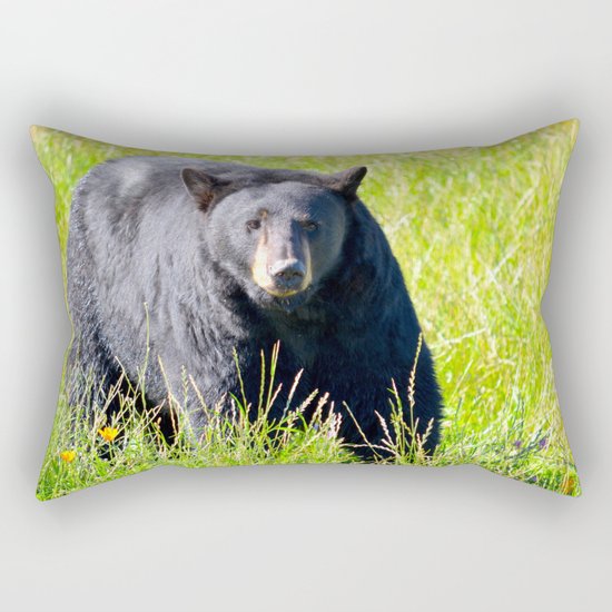 Alaskan Black Bear II Rectangular Pillow