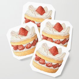 strawberry cake Coaster