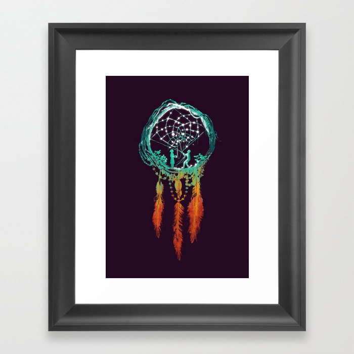 Dream Catcher The Rustic Magic Framed Art Print By Budikwan