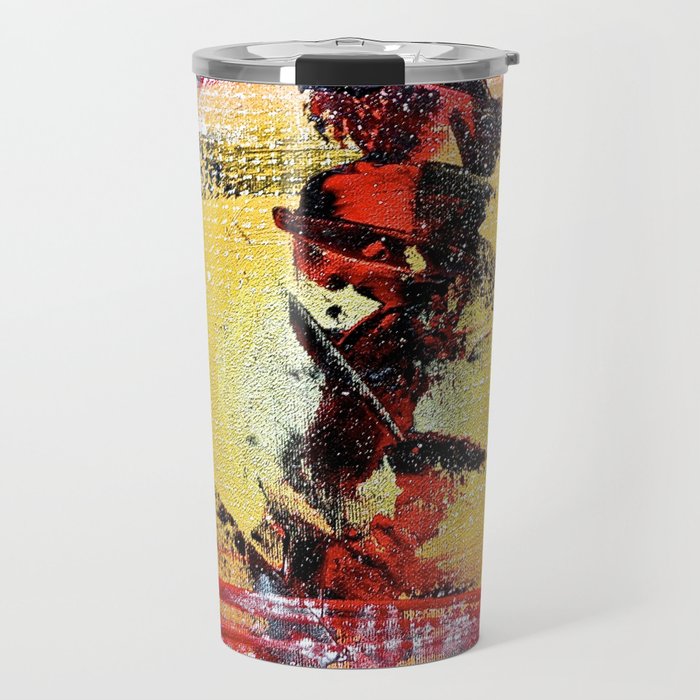 What the Hell - colorful abstract painting Travel Mug