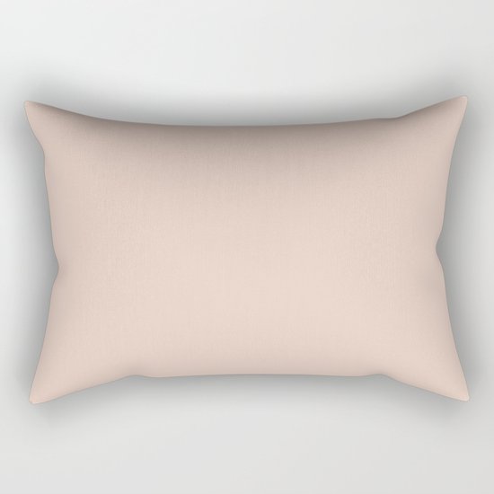 Solid Vintage Rose Pink Rectangular Pillow