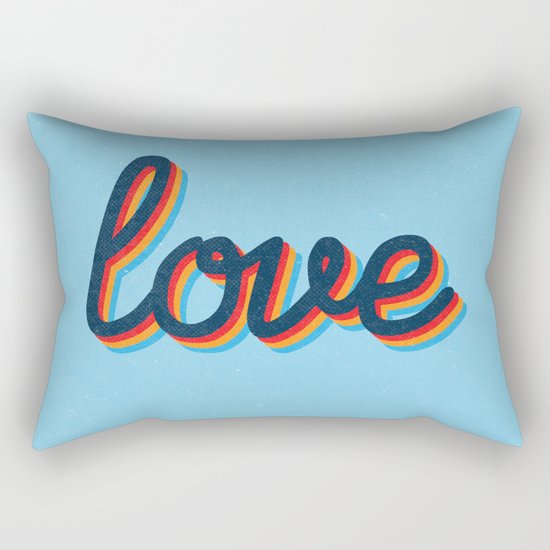 Love - blue version Rectangular Pillow