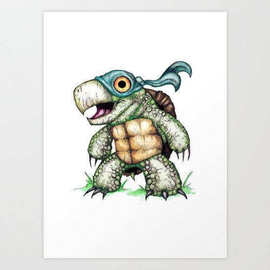 Teenage Mutant Snapping Turtle ; Leonidas Art Print