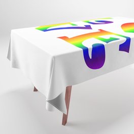Love Rainbow Heart Tablecloth