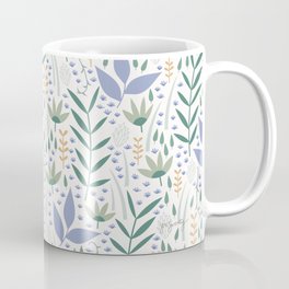 Lush Garden Coffee Mug | Pattern, Multicolor, Botanicals, Lush, Jenswenty, Graphicdesign, Nature, Garden, Leaves, Meadow 