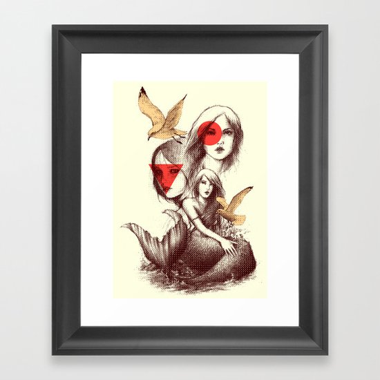 When Mermaids Cry Framed Art Print