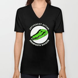 Antifascist Action Swampgoth Division V Neck T Shirt