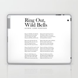 Ring Out, Wild Bells - Alfred, Lord Tennyson Poem - Literature - Typography Print 1 Laptop Skin