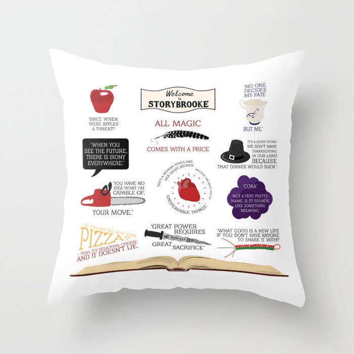 Once Upon a Time Quotes Throw Pillow