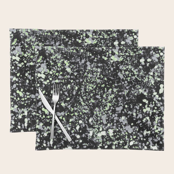Agender Pride Scattered Paint Splatters Placemat by Vernen Ink Society6
