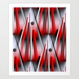 3D - abstraction -74- Art Print