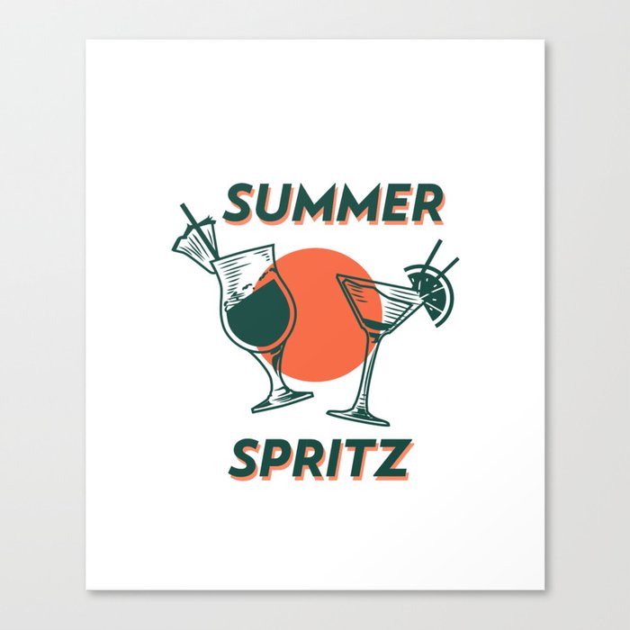 Summer Spritz Aperol Cocktails Canvas Print