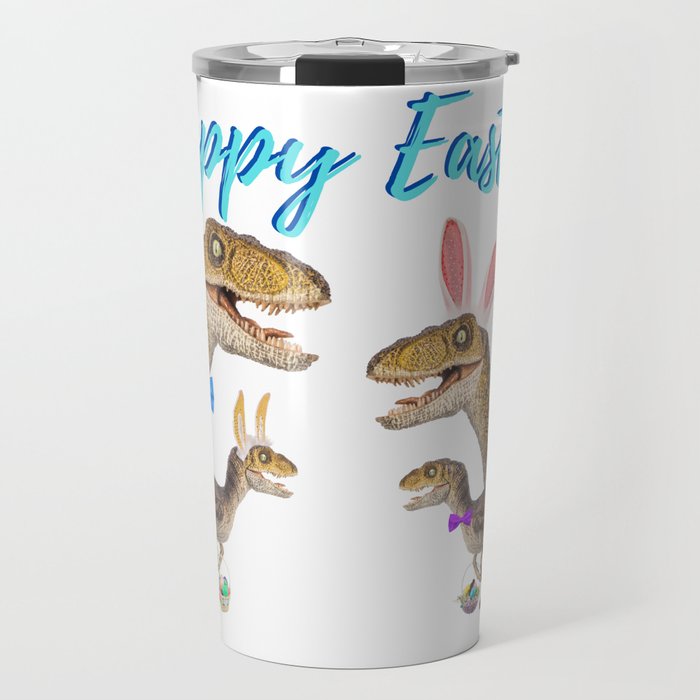 Happy Easter Dinosaurs Travel Mug