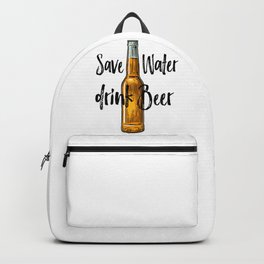 Save Water Drink Beer, Beer Poster, Beer Illustration, Home Decor, Gift For Friend Backpack