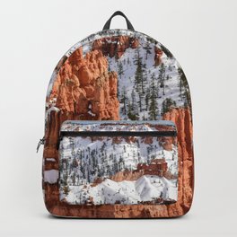 Bryce Canyon - Sunset Point II Backpack | Utah, Nature, Hoodoos, Evergreen Trees, Wanderlust, Erosion, Bryce Canyon, Rock Formations, Photo, Winter 