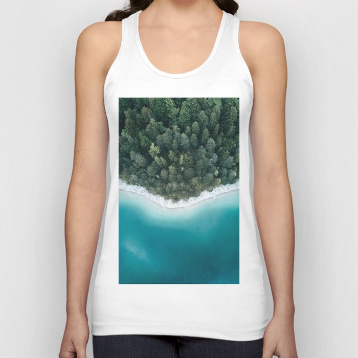 Green and Blue Symmetry - Landscape Photography Tank Top