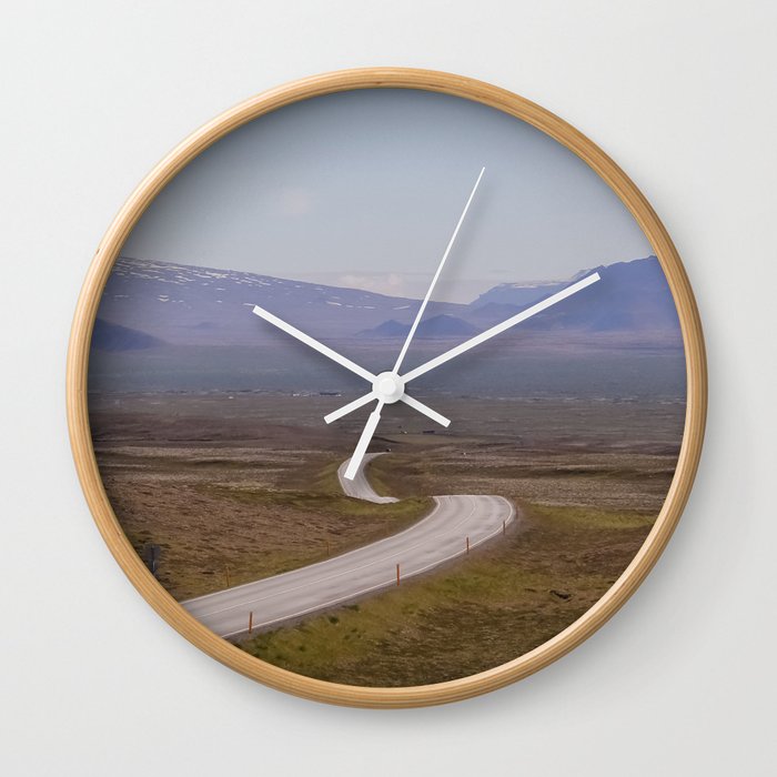Icelandic Roads Wall Clock