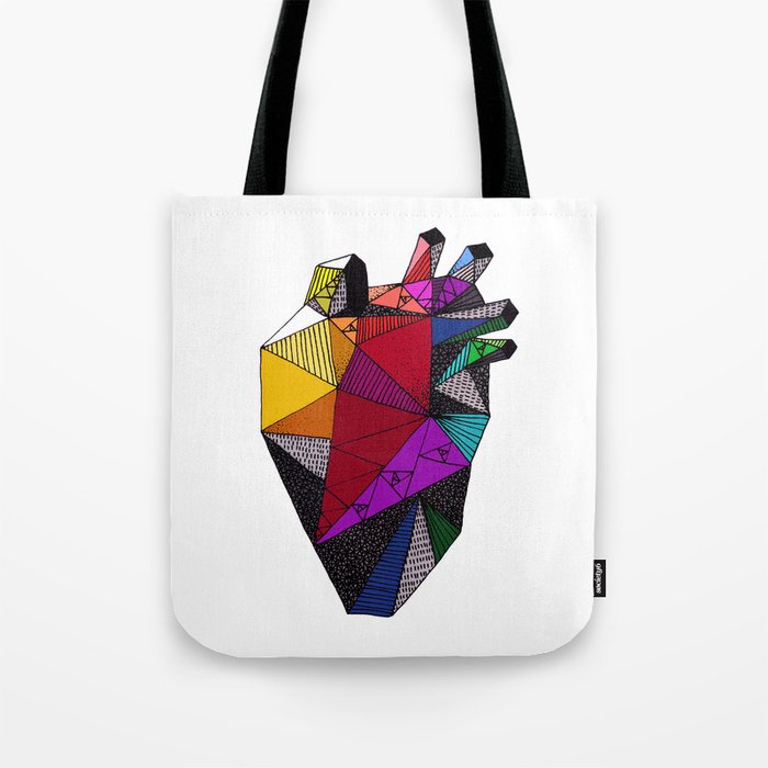 Rainbow Heart Tote Bag
