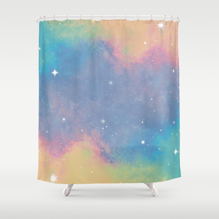 Neon Galaxy Shower Curtain