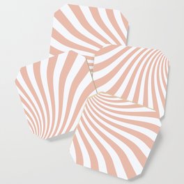 Retro Swirl (Pastel Blush Color) Coaster