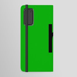 LETTER h (BLACK-GREEN) Android Wallet Case