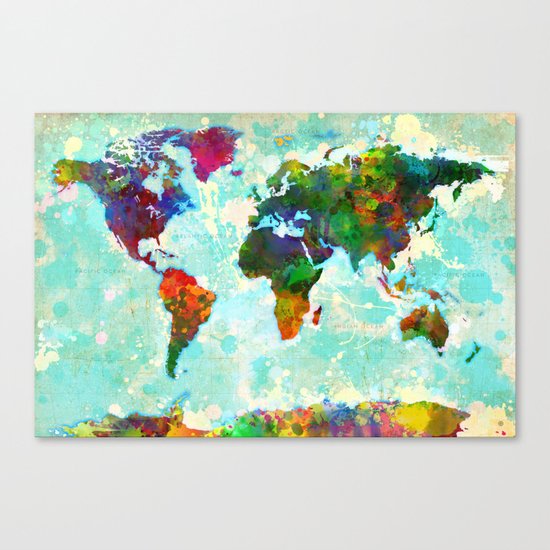World Map - 1 Canvas Print