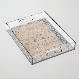 Beige and Blue persian carpet Acrylic Tray