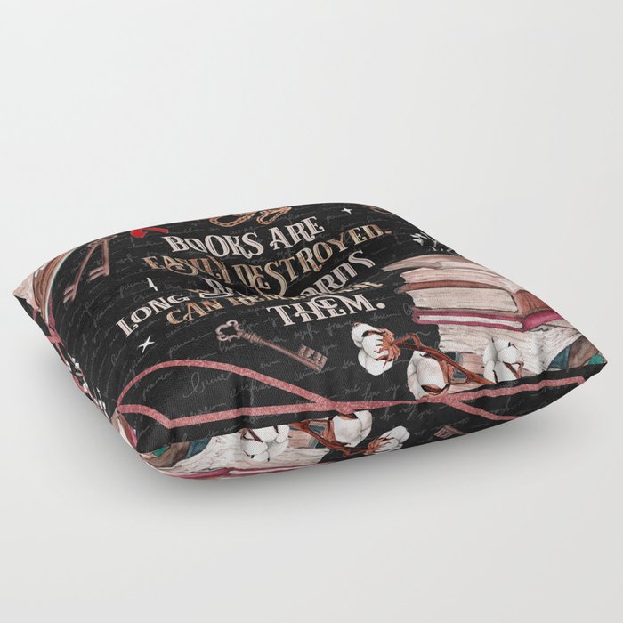 Shatter Me - Books Are Easily Destroyed - Tahereh Mafi Floor Pillow