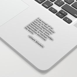 Albert Einstein Quote 08 Sticker