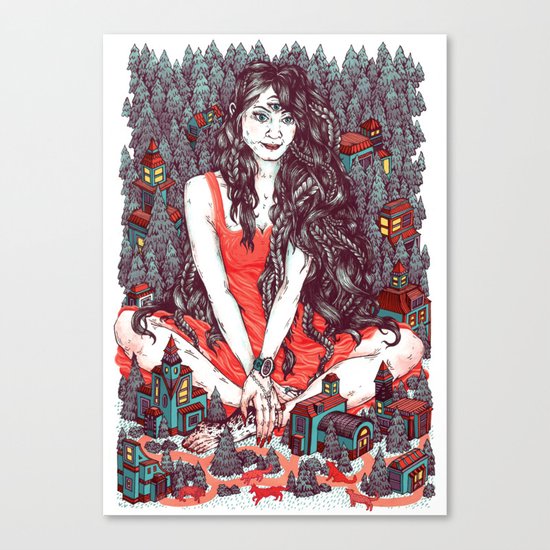 Three Eyed Girl Canvas Print