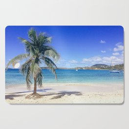 Caribbean Palm Tree Beach Secret Harbor Cutting Board