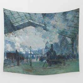 Claude Monet - Arrival of the Normandy Train Wall Tapestry