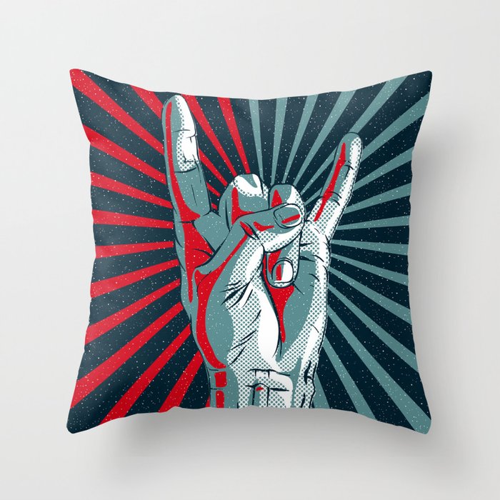 Rock and Roll Throw Pillow