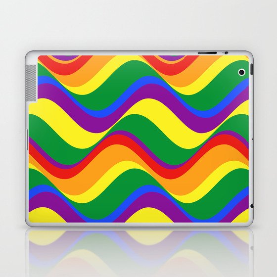 Pride flag wavy Laptop & iPad Skin
