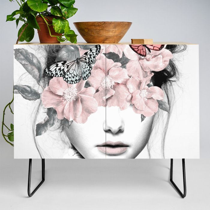 WOMAN WITH FLOWERS 10 Credenza