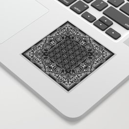 Bandana Inspired Pattern | Black and White Sticker
