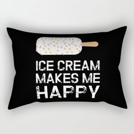 Makes Me Happy Ice Cream Ice Cream Rectangular Pillow