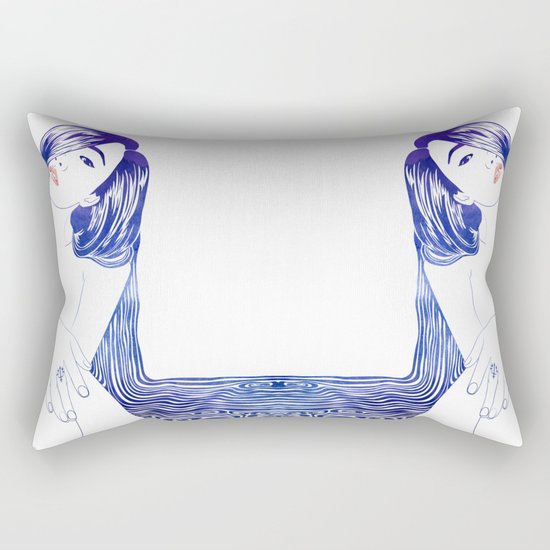 Water Nymph XL Rectangular Pillow