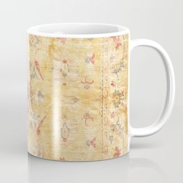 Craft Carpet Century Authentic Colorful Dull Yellow Golden Distressed Vintage Rug Pattern Coffee Mug