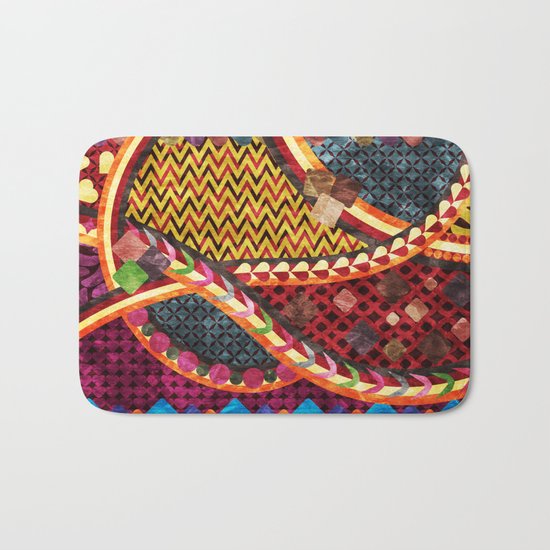 Multi-Color Geometric Fantasy II Bath Mat