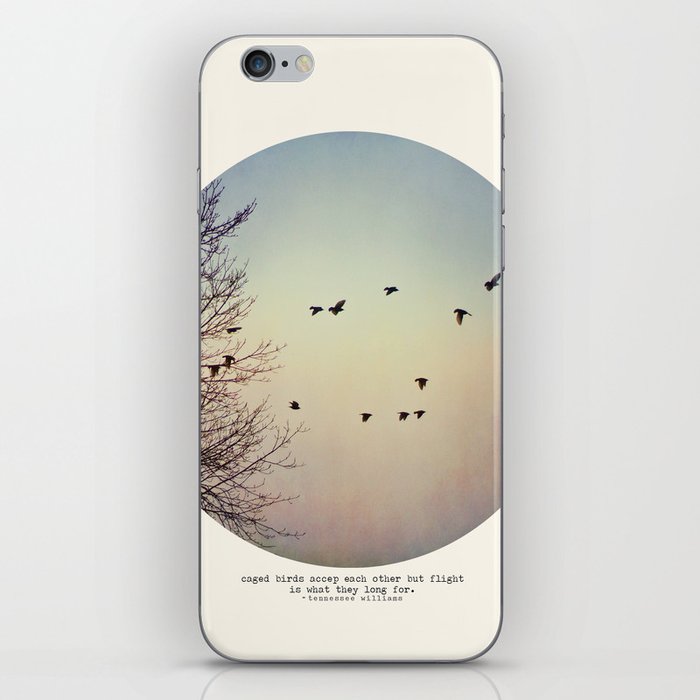 Circle Print Series - Caged Birds iPhone Skin
