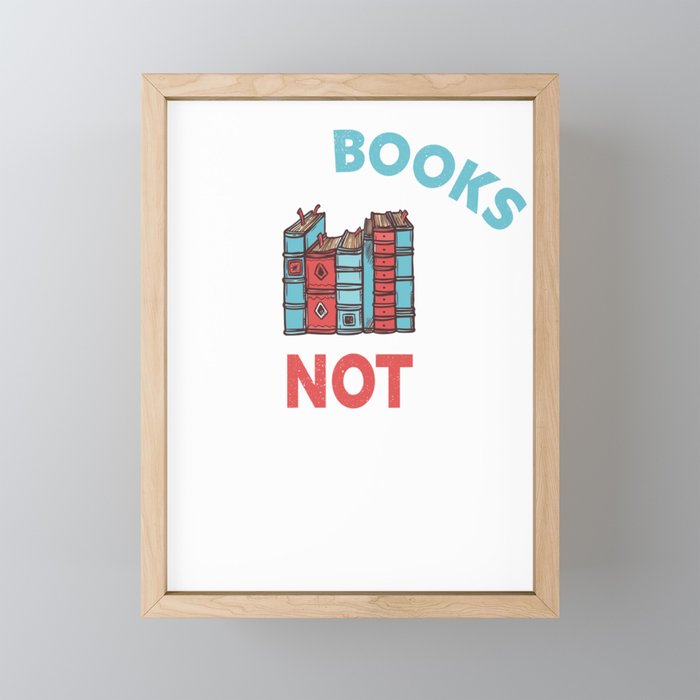 Read Books Not Comments - Bookworm Sarcasm Nerd Framed Mini Art Print